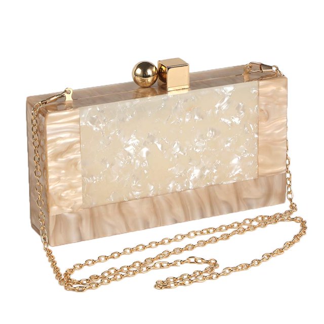 Bolso de mano Menurra para mujer, acrílico con purpurina, mármol