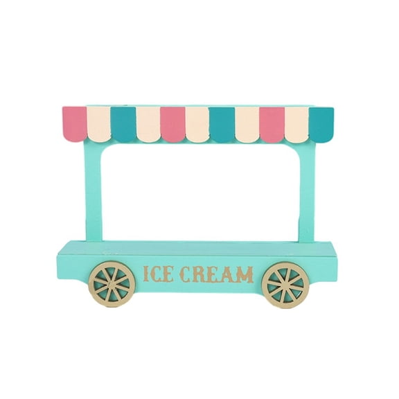 Creative Decorative Gift Miniature Scene Props Ornament Ice Cream Truck Scene Bench DIY Craft Decoration Supply Decor Landscape