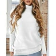 thumbnail image 3 of PRETTYGARDEN Womens Sweaters Fall Fashion Casual Loose Turtleneck Batwing Long Sleeve Knit Sweater Pullover Tops, 3 of 10