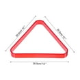 thumbnail image 2 of Plastic Pool Triangle Rack Billiard 8 Ball Racks Pool Table Accessory, Red, 2 of 6