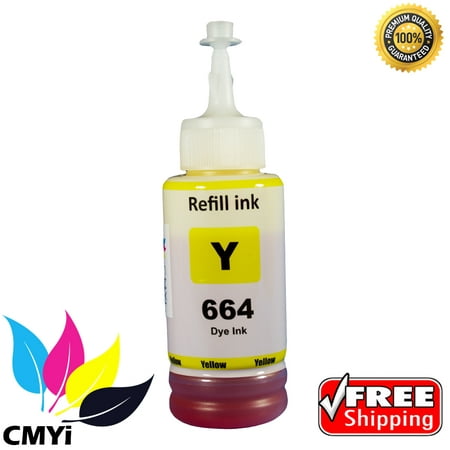 CMYi Compatible Epson 664 / T664420 EcoTank Yellow Ink Bottle 1-Pack