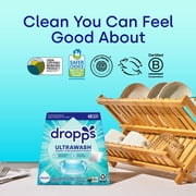 Dropps Dishwasher UltraWash Detergent Pods, Biobased, Unscented, 48 Ct