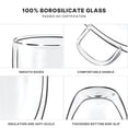 thumbnail image 3 of Tazas de café YUNCANG de doble pared, 470 ml, vidrio transparente, paquete de 4, 3 of 7