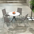 thumbnail image 2 of Gymax 4PCS Patio Portable Metal Folding Chairs Dining Chair Set Poolside Garden, 2 of 10