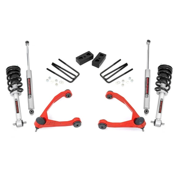 Rough Country 3.5" Lift Kit w/N3 Struts for 07-13 Chevy/GMC 1500 2WD - 246.23RED