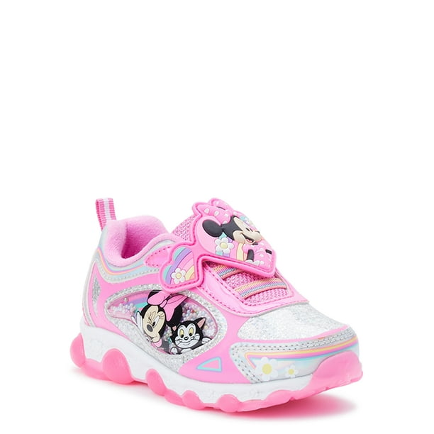 Disney Minnie Mouse Girls Lighted Athletic Sneakers, - Walmart.com