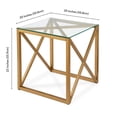 thumbnail image 6 of Evelyn&Zoe Dixon 20" Wide Square Side Table in Brass, 6 of 7