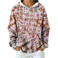 thumbnail image 3 of Yertdoel Hoodies for Women Fashion Printed Fleece Lined Drawstring Pullover Hooded Sweatshirt Outdoor Casual Warm Cozy Hoodie Top with Pocket, 3 of 8