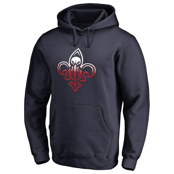 Men's Navy New Orleans Pelicans Gradient Logo Pullover Hoodie