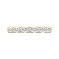 thumbnail image 2 of AFFY Round Cut White Natural Diamond Half-Eternity WeddIng Band RIng In 14K Yellow Gold Over SterlIng Silver (0.17 Cttw, I2-I3 Clarity), RIng Size-5.5, 2 of 5