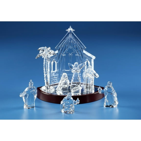 Icy Giftware 9-Piece Miniature Nativity Christmas Figurine Decorations - 7.5" - Set of 2