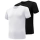 thumbnail image 1 of pstuiky camisetas para hombre, Camiseta deportiva de dos piezas con cuello redondo y manga corta para hombre, color liso camisas casuales para hombre m, 1 of 2