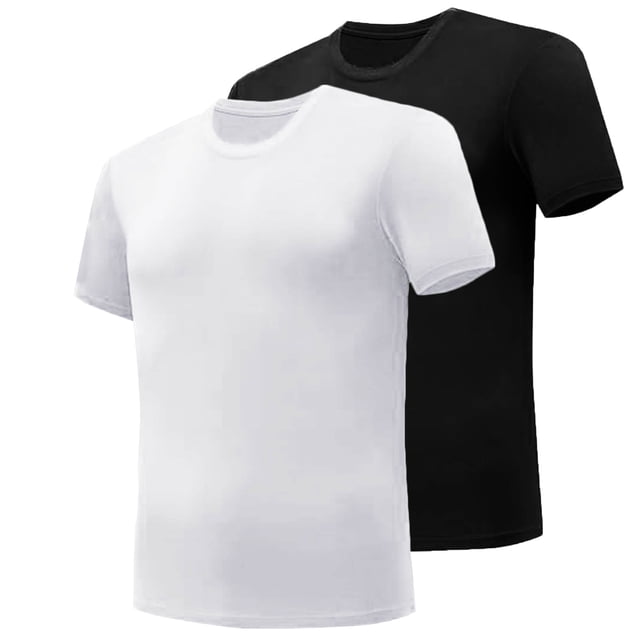 pstuiky camisetas de hombre, Camiseta deportiva de dos piezas con cuello redondo y manga corta para hombre, color liso ropa de hombre xxl
