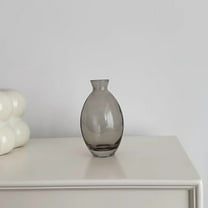 1pcs Glass Vases,Small Flower Vases for Wedding Centerpiece Table Decorations,Gray Vintage Embossed Mini Vases,Flower Arrangements in Vases for Party or Home Decor，C