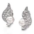 thumbnail image 4 of Yoursfs Silver Clip on Pearl Drop Earrings for Women Round White Pearl with Cubic Zirconia Clip Earrings Non Pierce Ear Elegant Prom Jewelry, 4 of 6