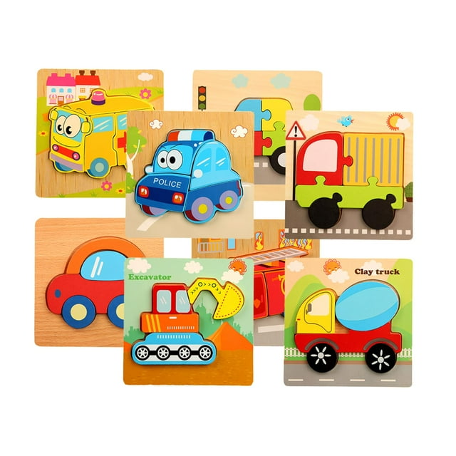 2pcs Multicolor puzzle Jigsaw Juguetes Educativos Juguetes de Actividad para Bebé