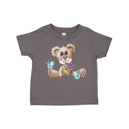 

Inktastic Teddy Bear Bluebirds and Flower Gift Toddler Boy Girl T-Shirt