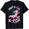thumbnail image 2 of 100% Cotton Just A Girl Who Loves K-Pop Toddler Axolotl Music Lover T-Shirt, 2 of 5