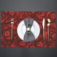 thumbnail image 2 of Roses Patterns Placemats Set of 6 Rectangle Table Mats Washable Heat-Resistant Place Mat for Kitchen Dining Table Decor Indoor Outdoor, 2 of 5
