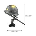 thumbnail image 2 of YOHAVEN Retro War Lamp Table Light, Resin Statue with WWII Helmet Bayonet, Battery Operated Military Decor for Desk Living Room Gift Decoration, 2 of 7