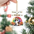 thumbnail image 2 of Wagging Tail Collie Celebrates Rainbow Pride Month LGBT LGBTQ+ Acrylic Benelux Ornament Collie Dog Lover Gifts Idea Home Tree Decor - 01003, 2 of 4