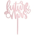 thumbnail image 2 of Future Mrs (Ring & Heart) - Love Themed Rose Gold Cake Topper for Proposal, Wedding, Bridal Shower or Anniversary Cake (Pack of 2), 2 of 5