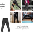 thumbnail image 3 of unbranded Leggings Negros De Cuero Con Para Mujer Moderno Y Ajuste Confortable Para Gimnasio, 3 of 8