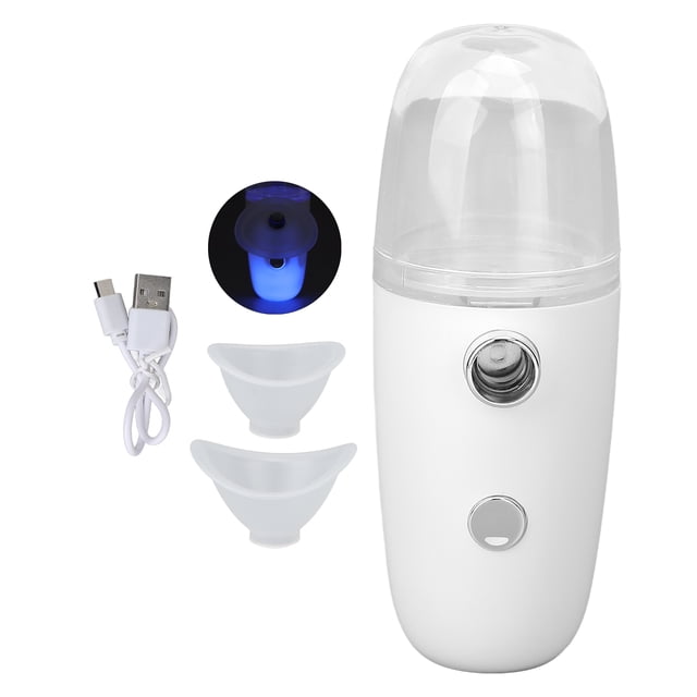 Nebulizador de ojos Mini Spray humectante portátil Dispositivo de belleza facial Humectante de ojos Lavado de ojos Blanco