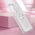 thumbnail image 4 of Funda para Samsung Galaxy A55 5G con Brillo Líquido Flotante, Purpurina, Parachoques y Anillo Giratorio Soporte, 4 of 5