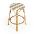 thumbnail image 3 of Tobias Rattan Round 24" Counter Stool in Tan and White Stripe  9371984, 3 of 7