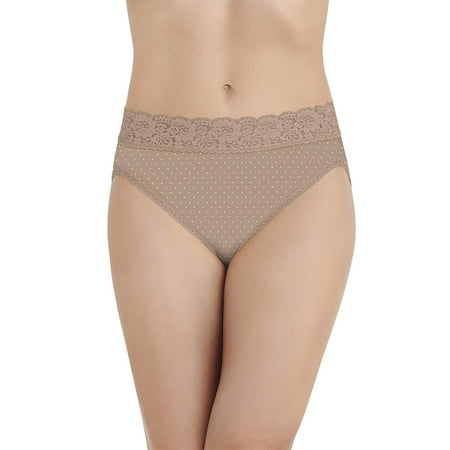 Party Womens Underwear - Vanity Fair Womens Flattering Lace Hi-Cut Brief, 8, Honey Dot Print