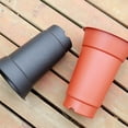 thumbnail image 2 of thinsony Résine Rond Croissant Orchidée Pot Jardin Décoratif Pots Épais Planteur Respirant pour Graines Plantes Fleurs Brique Rouge, 2 of 9