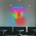 Craftnamesign Ramen Bowl LED Sign Wall Decor, Open Sign Light Up For
