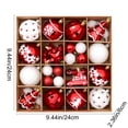 thumbnail image 3 of 42-Pack Christmas Tree Ornaments Set – 6cm Red & White Decorative Baubles with Gold Hooks, Holiday Ball Set for Tree, Fireplace, Windowsill, Party or Home Décor, 3 of 5