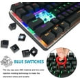 thumbnail image 2 of ZIYOULANG 60% Mechanical Keyboard Compact 62 Keys Wired USB C 19 Rainbow Backlight Effects Gaming Keyboard + 6400 DPI RGB Backlit Gaming Mouse + Mouse Pad, For PC,Laptop,MAC (Black/Blue Switch), 2 of 8