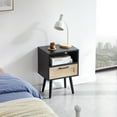 thumbnail image 2 of 15.75" Rectangle Nightstand - Rattan Drawer with Smooth Tracks - Bedroom Decor - Clean and New Look, 2 of 6