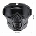 thumbnail image 5 of Motorcycle Goggles Removable Face Black Frames Clear Lens, 5 of 16