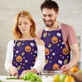 thumbnail image 3 of Halloween Cute Pumpkins and Cupcakes Apron-Garden Aprons for Women with Pockets-Cotton Linen Waterproof Kitchen Cooking Gardening Aprons Adjustable for Kitchen,Cooking,BBQ and Salon 32"x27", 3 of 7