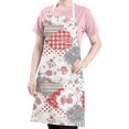 thumbnail image 5 of Pioneer Flower Floral Print Pattern Apron for Women and Men, Cotton Linen Waterproof with Pockets, Adjustable, 33x27 Inch for Kitchen, Gardening, BBQ, Salon, 5 of 6