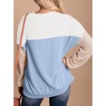 thumbnail image 6 of SHIBEVER Women Long Sleeve Tops Color Block Round Neck Shirts Casual Knitted Ribbed Sweatshirts Pullover for Women Fall Clothing Tunics Tops Blouses Size S, 6 of 6