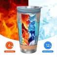 thumbnail image 6 of Daiia Underwater Aquarium Arches Printed 20oz Insulated Coffee Cup with Straw Topper, Fully Spill Proof Travel Coffee Mug, Stainless Steel Tumbler for Work Home Outdoor Car-Straw Three-piece Set, 6 of 8