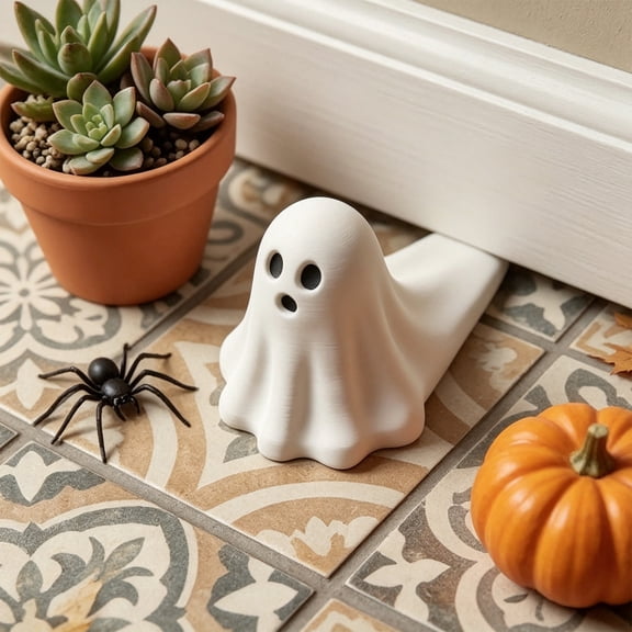 erdimoy Cute Ghost Door Stopper, 4.60 in Heavy Duty Decorative Ghost Door Stop for Home Front Porch Halloween Decor