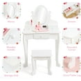 thumbnail image 2 of Set de Tocador para Niñas con Espejo, Mesa y Taburete de Madera para Maquillaje, Juguete para Niñas de 4 a 9 Años, 2 of 6