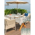 thumbnail image 4 of Outdoor Tablecloth with Umbrella Hole and Zipper, Teal Green Eucalyptus Leaves Rectangle Table Cloth 60x120 Inch Waterproof Tablecloth, Spring Plants Country Beige Picnic Table Cover for Patio, 4 of 7