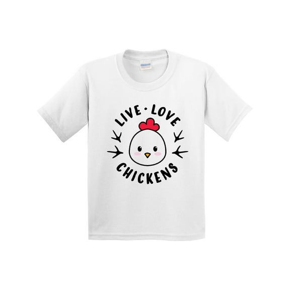 Inktastic Live Love Chickens Youth T-Shirt
