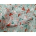 thumbnail image 4 of oneOone Silk Tabby Sky Blue Fabric Texture & Triangle Geometric Sewing Material Print Fabric By The Yard 42 Inch Wide, 4 of 4