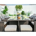 thumbnail image 6 of Direct Wicker 11-Piece Patio Dining Set Wicker Dining Table with Beige Cushions, 6 of 10