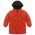 thumbnail image 4 of Otqutp Windproof Warm Winter Coat for Boys Zip Up Button Quilted Padded Long Puffer Jacket Teen Cold Weather Proof Outerwear, 4 of 9