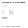 thumbnail image 4 of Honda Civic Wheel 2013-2015 16" Factory OEM 42700TR3A92, 4 of 4