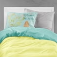 thumbnail image 2 of Carolines Treasures BB7619PILLOWCASE Welcome Friends Buff Cocker Spaniel Fabric Standard Pillowcase, 2 of 2